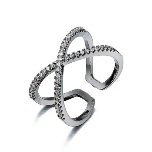 Blaike Zircon Adjustable Open Twist Ring