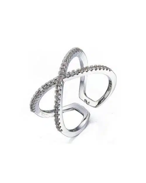 Blaike Zircon Adjustable Open Twist Ring