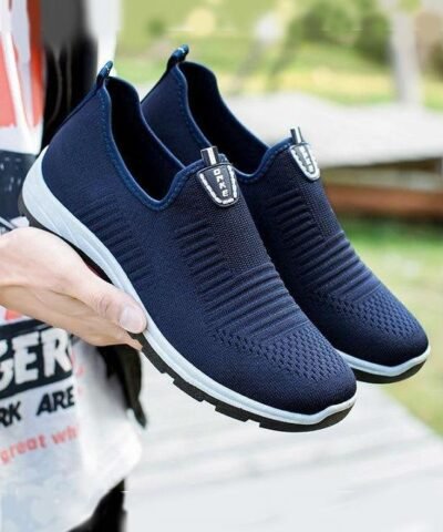 Men's Air Mesh Breathable Flats Walking Sneaker