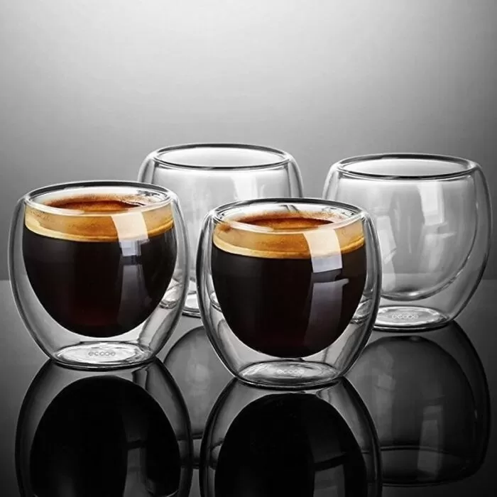 New Double Walled Ecooe Coffee Glasses Cups