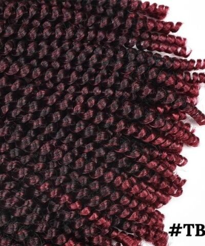 Leeons Kanekalon 8 In Soft Spring Twist Hair Extension Micro Synthetic Curly Weave Crochet Braids 30Roots