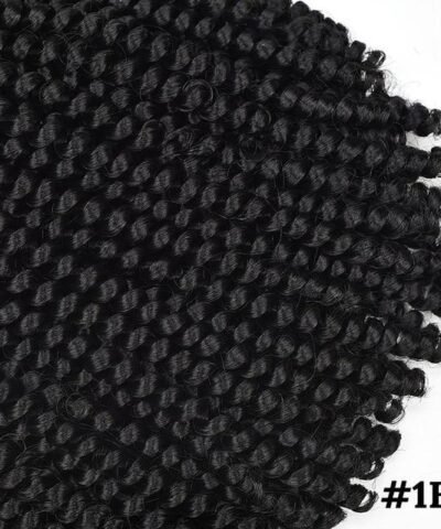 Leeons Kanekalon 8 In Soft Spring Twist Hair Extension Micro Synthetic Curly Weave Crochet Braids 30Roots