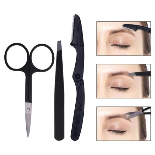 Eyebrow Trimmer Shaving Tweezers Eyebrow Stencils Cosmetic Tools