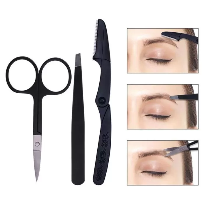 Eyebrow Trimmer Shaving Tweezers Eyebrow Stencils Cosmetic Tools