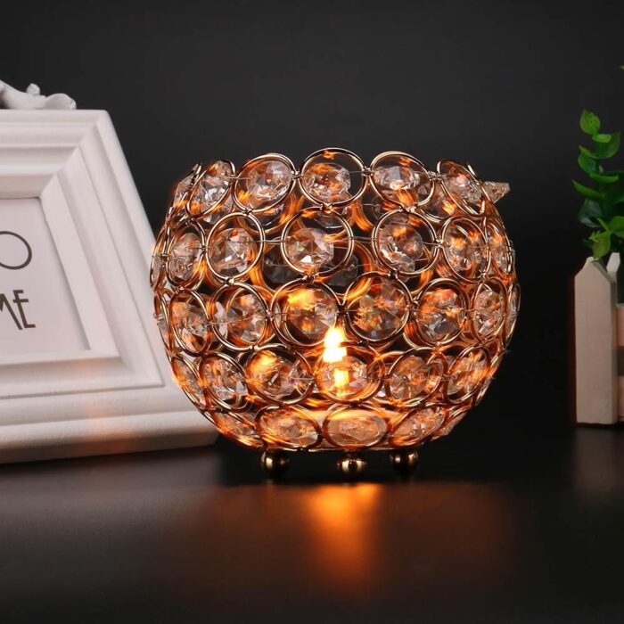Apex Valentines Day Crystal Tea Light Candle Holders