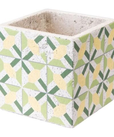 Zuo Cement Flower Planter Green And Yellow
