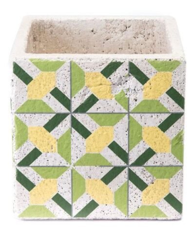 Zuo Cement Flower Planter Green And Yellow