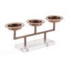 Zuo Lucite 3 Candle Holder Gold