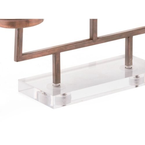 Zuo Lucite 3 Candle Holder Gold