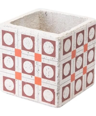 Zuo Cement Squares Planter Red And Orange
