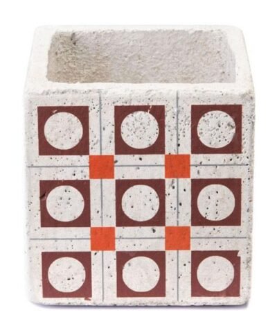 Zuo Cement Squares Planter Red And Orange
