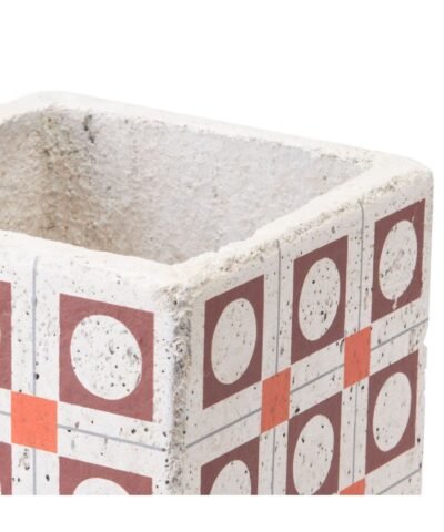 Zuo Cement Squares Planter Red And Orange