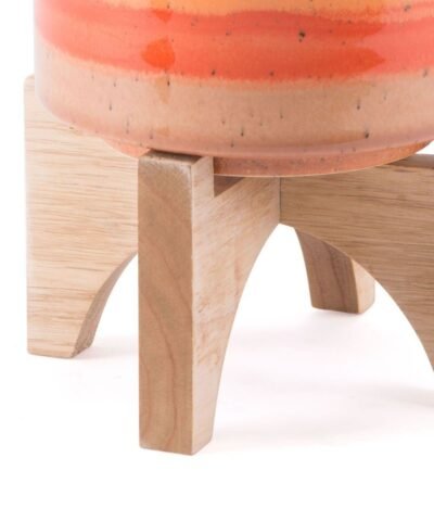 Zuo Orange Stripes Planter Small Orange