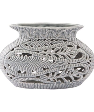 Zuo Leaves Short Vase Gray