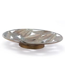 Zuo Feather Plate Sm Distressed Gold
