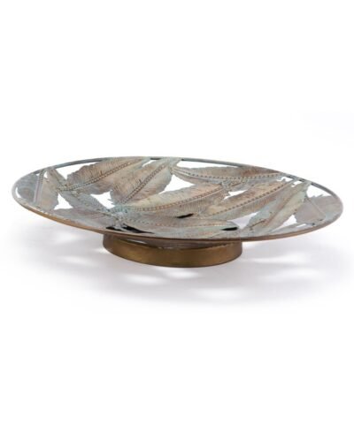 Zuo Feather Plate Sm Distressed Gold