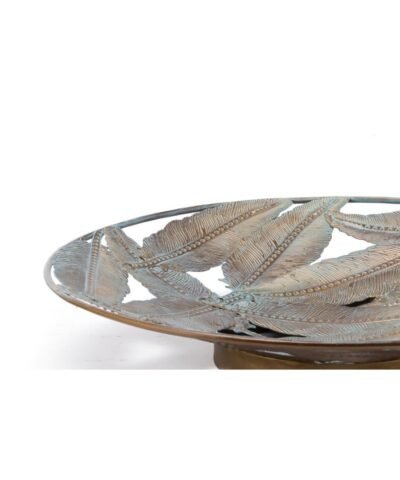Zuo Feather Plate Sm Distressed Gold