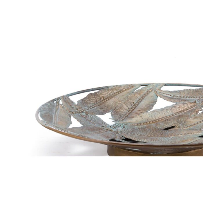 Zuo Feather Plate Sm Distressed Gold