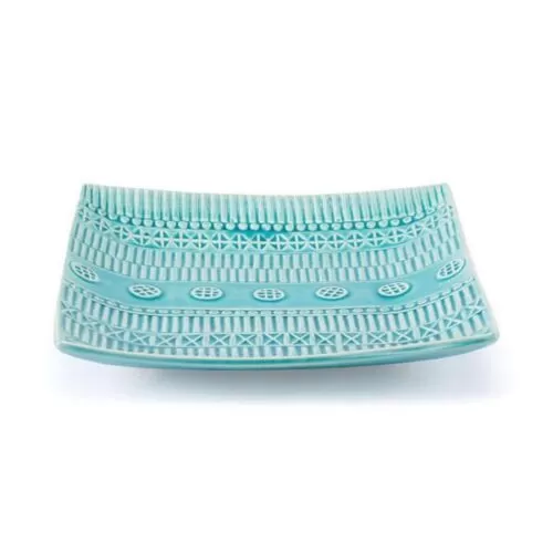 Zuo Tribal Plate Bowl Blue
