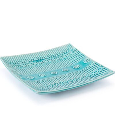 Zuo Tribal Plate Bowl Blue