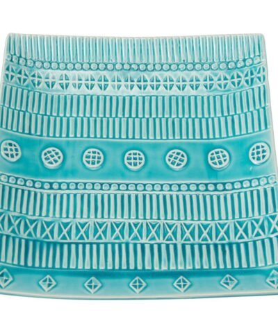 Zuo Tribal Plate Bowl Blue