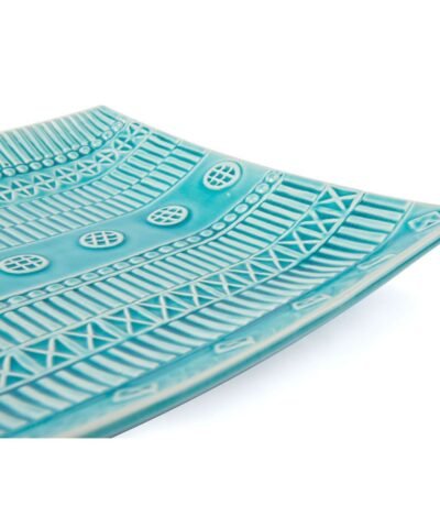 Zuo Tribal Plate Bowl Blue