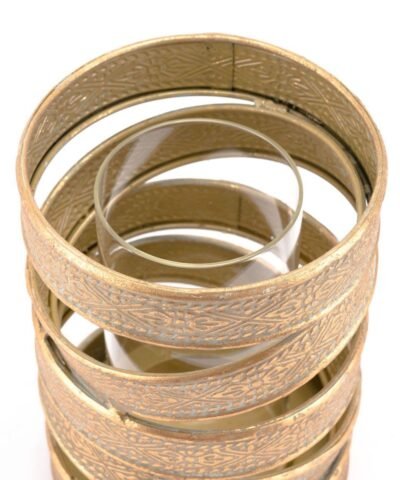 Zuo Cinta Candle Holder Sm Antique Gold