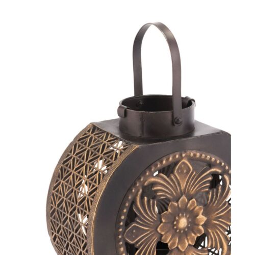 Zuo Leaves Lantern Small Candle Holder Black & Gold