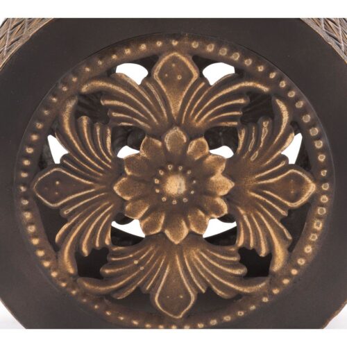 Zuo Leaves Lantern Small Candle Holder Black & Gold