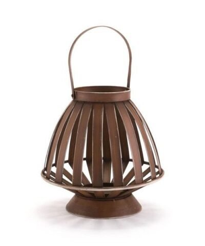 Zuo Bamboo Lantern Candle Holder Brown