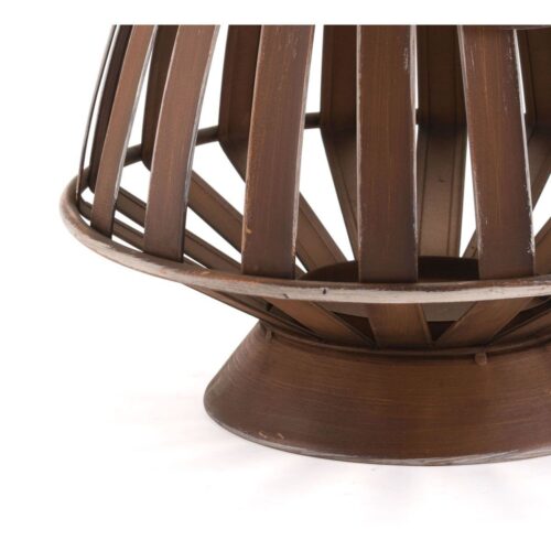 Zuo Bamboo Lantern Candle Holder Brown