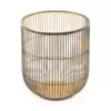 Zuo Jaula Candle Holder Medium Matte Black & Gold