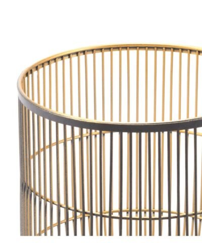 Zuo Jaula Candle Holder Medium Matte Black & Gold