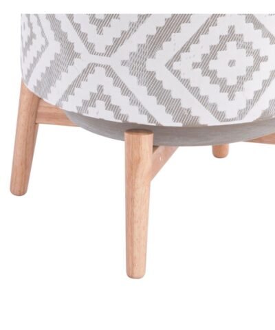 Zuo Llano Large Planter Gray & White