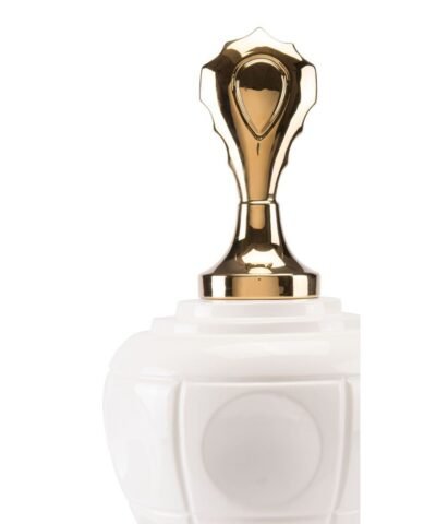 Geisha Jar Large Gold & White