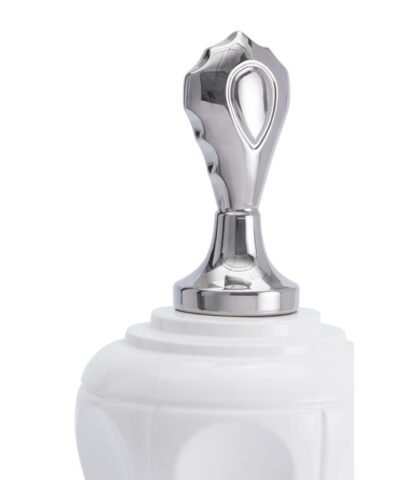 Geisha Large Jar White & Silver