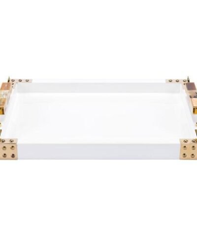 Zuo Rectangular Tray With Horn & Agate Handl
