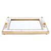 Zuo Tray With Horn Handle White