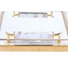 Zuo Tray With Horn Handle White