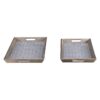 Zuo Cundri Set of 2 Trays Antique Silver