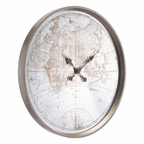 Zuo Hora Mundial Clock Antique Silver