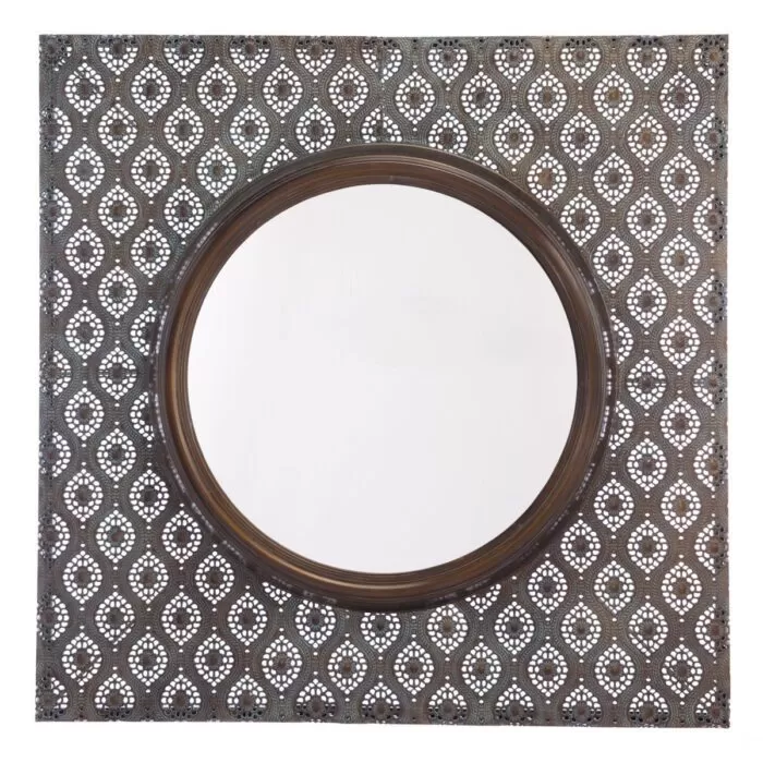 Zuo Plaque Mirror Antique Metal