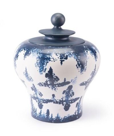 Mar Medium Temple Jar Blue & White