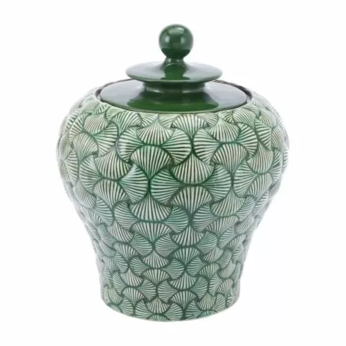 Ventra Small Temple Jar Green