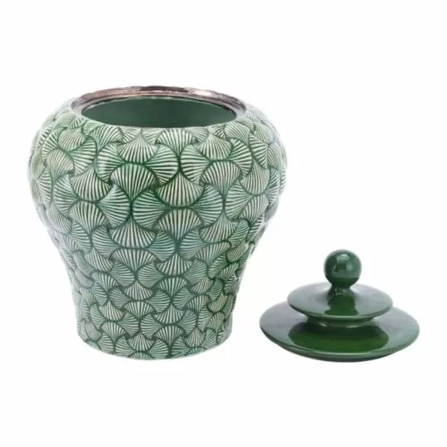 Ventra Small Temple Jar Green