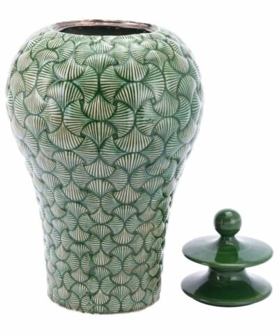 Ventra Large Temple Jar Green