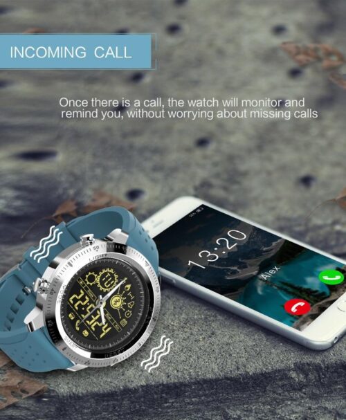 NX02 Smart Watch Luminous Dial Waterproof 5 ATM, Pedometer For IOS Android Phone