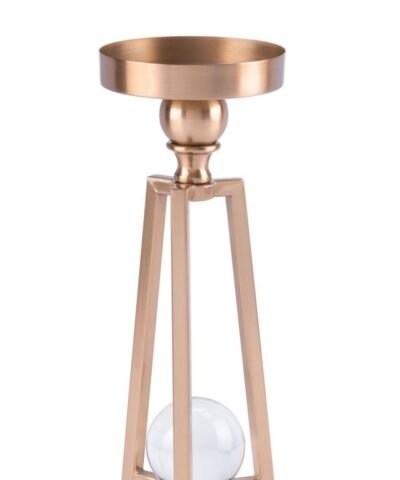 Zuo Candle Holder With Orbs Small Antique Brass