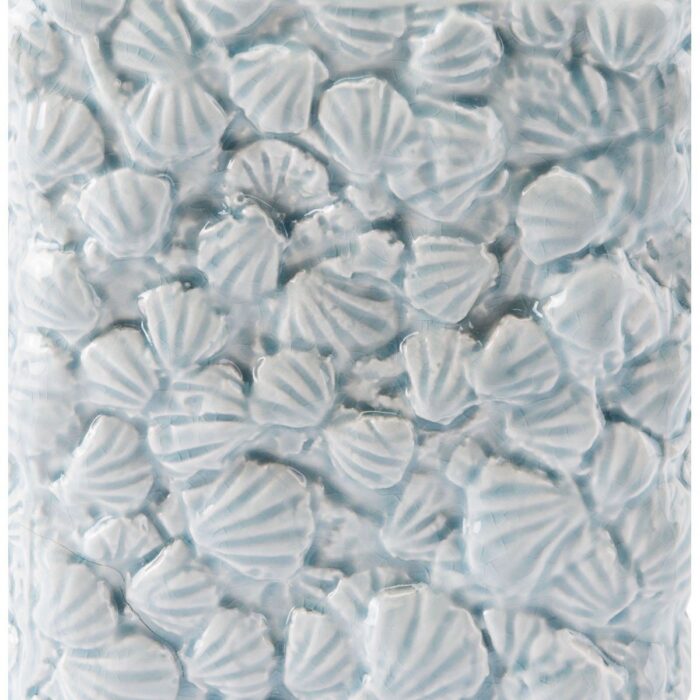 Shells Small Covered Jar Blue