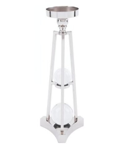 Zuo Candle Holder With Orbs Small Nickel